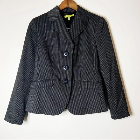 Blazer Stitch 3 Button Petite Size 4 Jacket Sweater SOPU74D0 SIGRID OLSEN - Picture 11 of 11